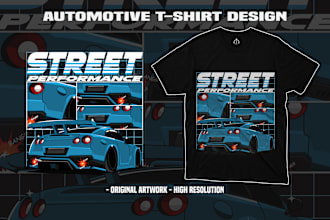 draw car vector illustration automotive for t shirt design