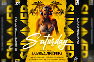 design a concert, club, birthday, event or party flyer
