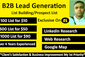 b2b lead generation and build prospect email list