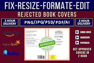 fix error, rejected, resize book cover or manuscript