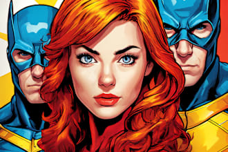 draw comic superhero pop art portraits