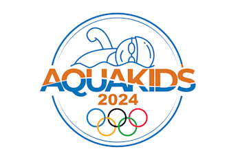 make super outstanding attractive olympic swim team logo