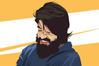 draw vector portrait illustration