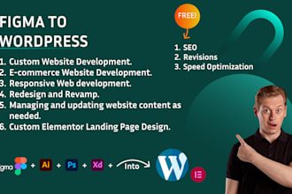 convert figma to wordpress, PSD to wordpress, and more with elementor pro