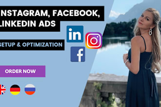 set up your instagram, facebook and linkedin ads