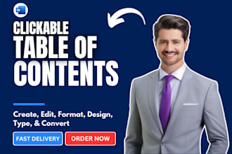 create clickable table of contents in ms word or google docs