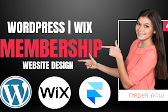 design a paid membership website and subscription website on wordpress or wix