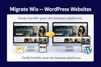 transfer migrate wix to wordpress clone wordpress to wix, revamp edit wix site