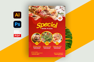 modern restaurant menu, food flyer, digital menu, price list, leaflet design