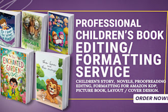 be children book editor, picture book editing and formatting for amazon kdp kids