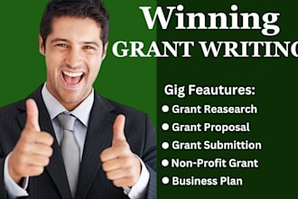 do grant proposal writing, grant research, winning grant application writing