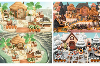 make animal crossing island structures, cliffs, maps, and layouts