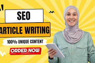 do SEO article writing, blog post writing, and content writing