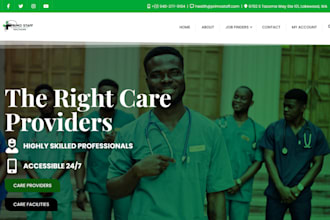 design healthcare staffing agency website, staffing agency website
