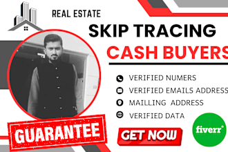 provide skip tracing service for real estate with low price