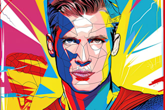 draw comic superhero pop art portraits