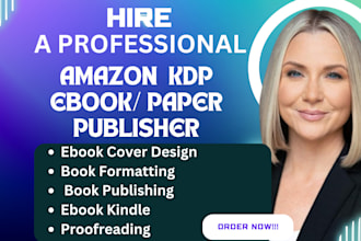 do book formatting  for amazon kdp, book editing for amazon book publishing