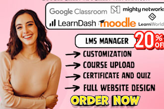 google classroom moodle quizzes learnworld learndash course slide mighty network