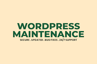 provide ongoing wordpress website maintenance and support