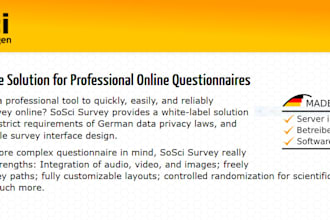 create a online questionnaire with sosci for you