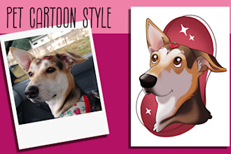 draw your dog in cartoon style