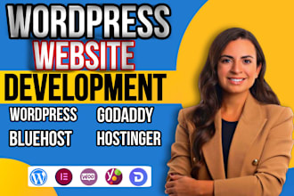 build clean website design on wordpress, godaddy, bluehost hos