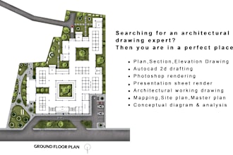 do architectural planning, drafting, mapping, rendering, site concept analysis