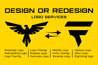 design logo, redesign, resize, refine, redo, fix, revamp, alter your design