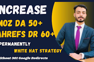 increase domain rating ahrefs dr 60 moz da 50