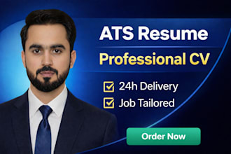 write ats optimized resume, professional CV and cover letter