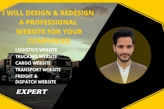 design logistics website design trucking website design cargo website design