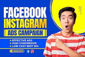 do facebook ads and instagram ads campaign, marketing and meta ads campaign