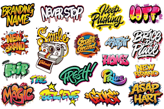 design custom graffiti art, font, typography, and lettering logo for your brand