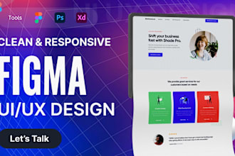 do figma design, website ui design, website mockup, figma landing page or ui ux