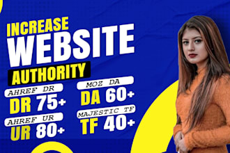 increase domain rating ahrefs DR domain authority moz da tf by SEO backlinks