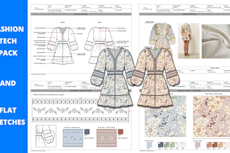 create clothing tech pack for production