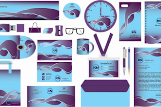 design business card and stationery items, letterhead