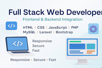 develop a complete website with frontend and backend HTML, CSS, PHP ,mysql, js