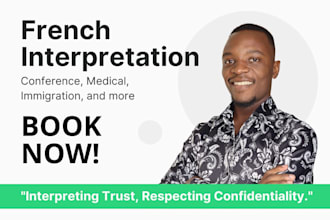 provide french interpretation by conference call