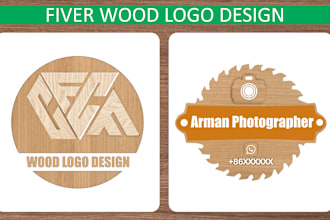 design wood, carpentry, and woodworking logo