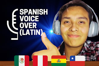 record a latin spanish male young voice