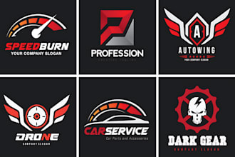 do modern automotive, car wash, auto detailing, repair, sports logo design