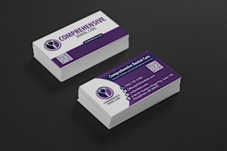 design creative and modern professional physical business card with qr code