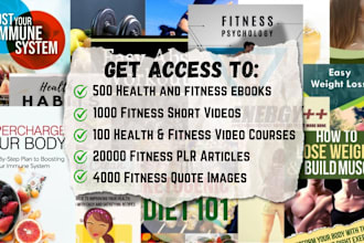 provide 500 health and fitness ebooks, private label and master resell rights