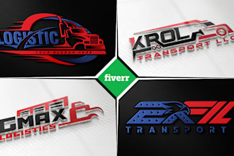 do trucking transport logistics transportation cargo logo