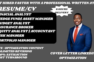 write standard sales, banking, accounting, finance and marketing resume
