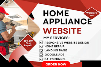 build home appliance website gadget repair furniture website kitchen website