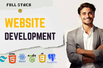 develop and optimize full stack website with nodejs, postgresql, and react