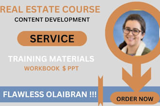 write engaging real estate course,course content development