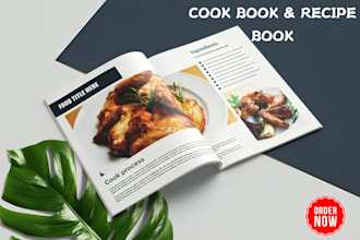 design a clean, professional collection of cookbook design, recipe book